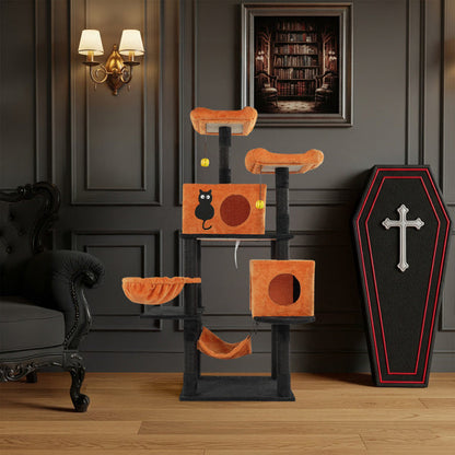 Arbre à Chat Halloween Cozy