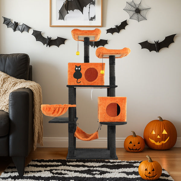 Arbre à Chat Halloween Cozy