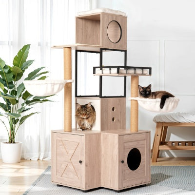 Arbre à chat multifonctionnel