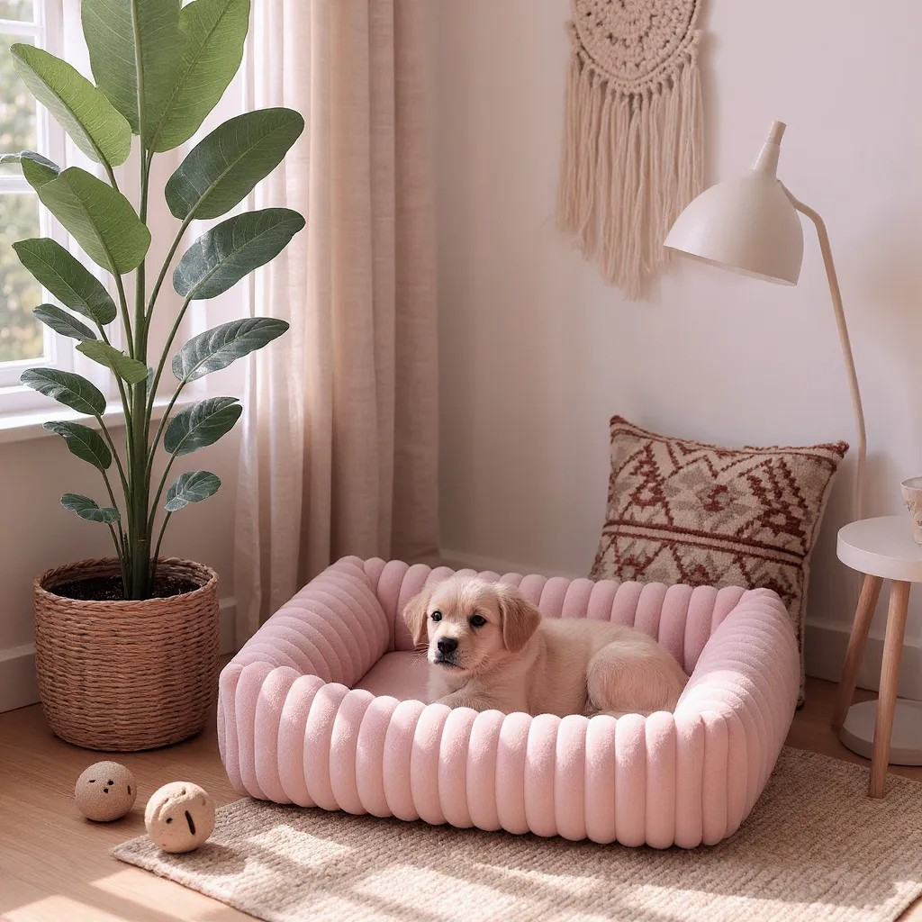 Panier en peluche